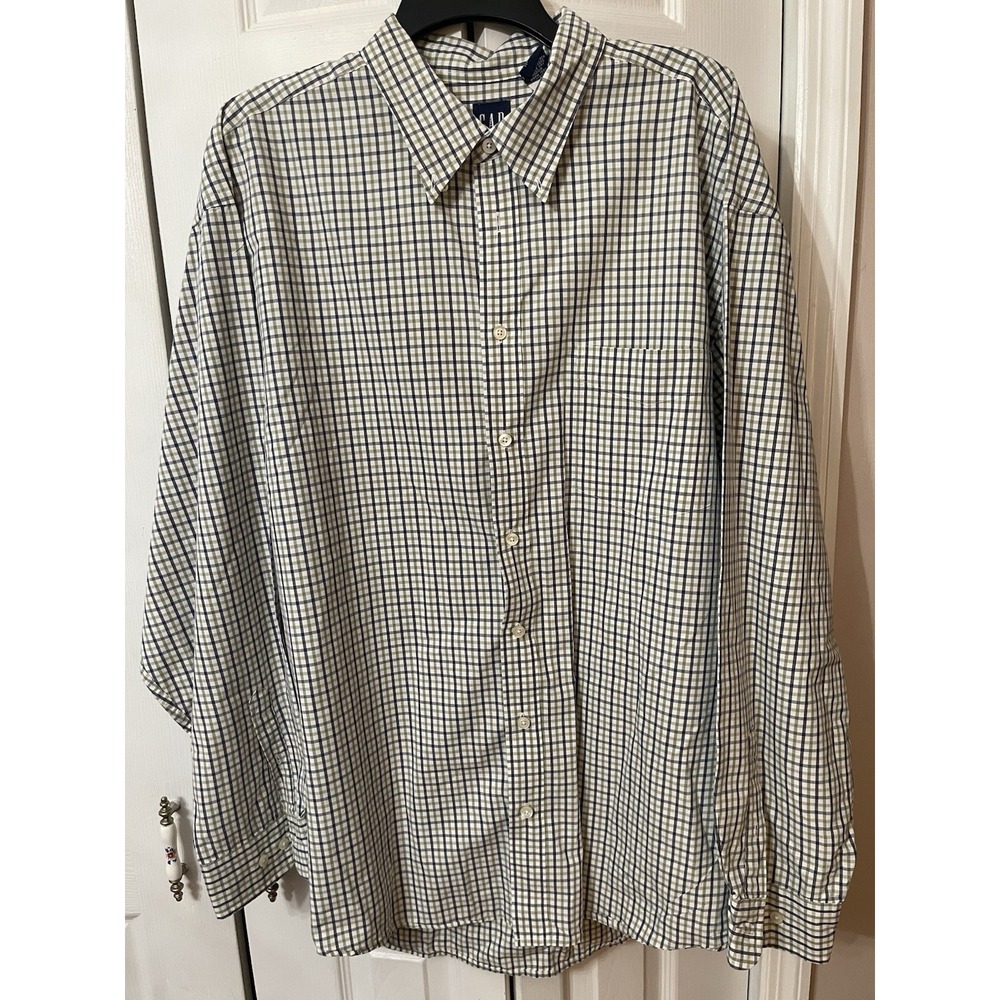 Gap Men's Long Sleeve Plaided Men's Casual Shirt Size XXL